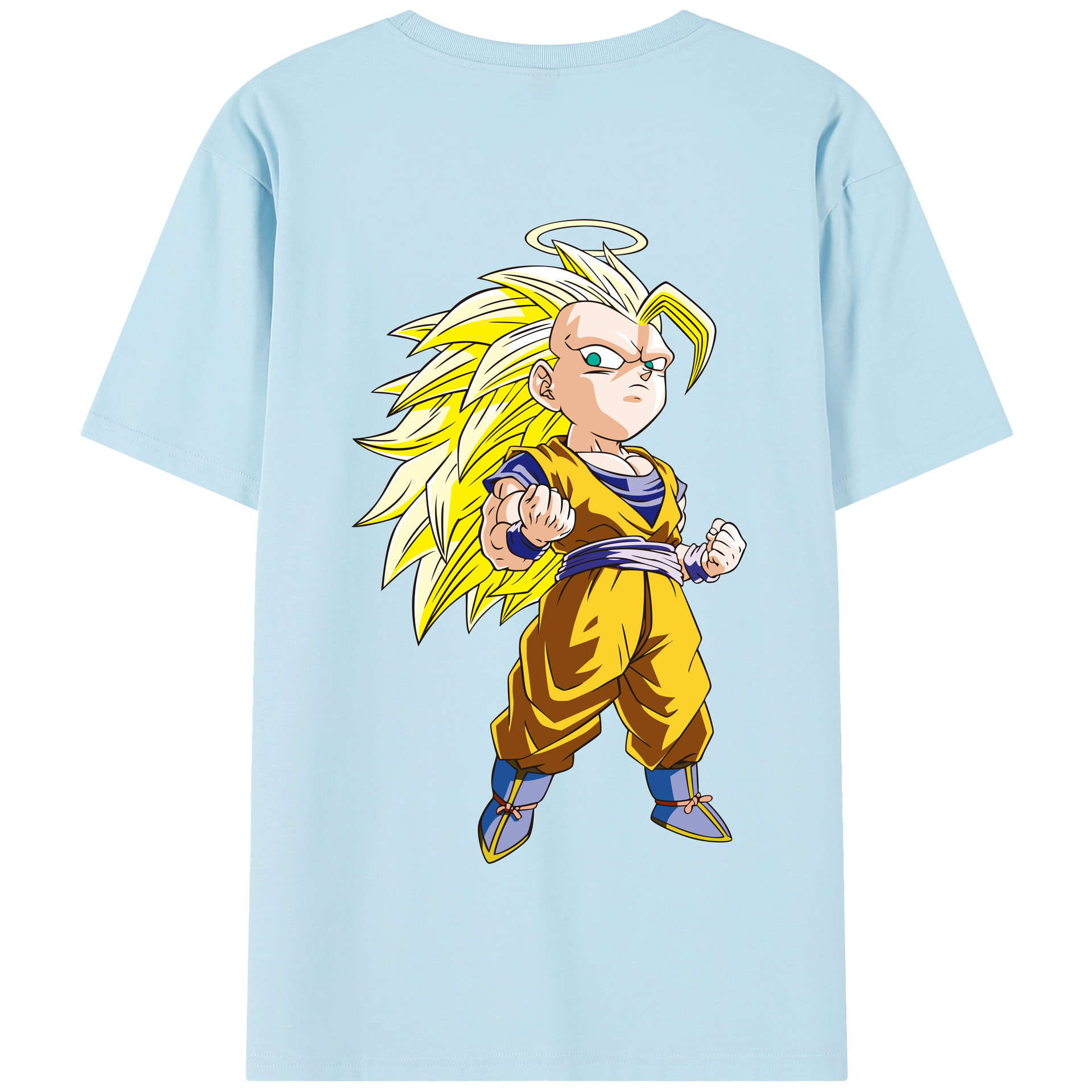 （画像用） ドラゴンボール 孫悟空（そん ごくう）Son Goku カカロット DRAGON BALL Kakarotto 綿100％半袖Tシャツ（背面プリント）